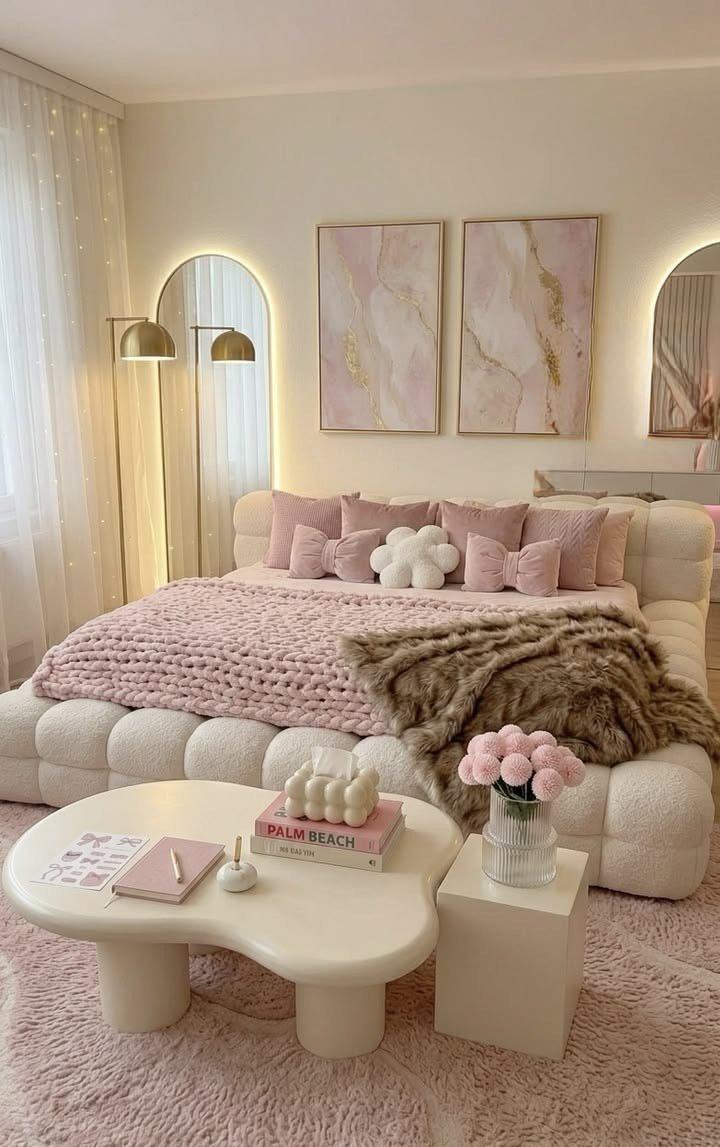 soft pink dream bedroom aesthetic 3